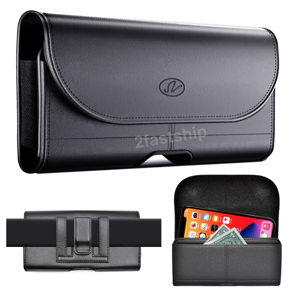 For Samsung S25 / S25 Plus S25 Ultra Edge Leather Case Belt Clip Holster Pouch