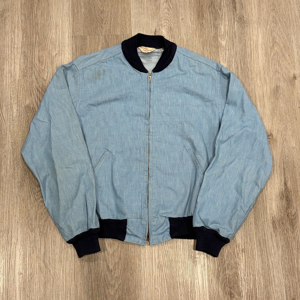 True Vintage 50s 60s Denim Hercules Outerwear by Sears Chambray Jacket Mens Sz M