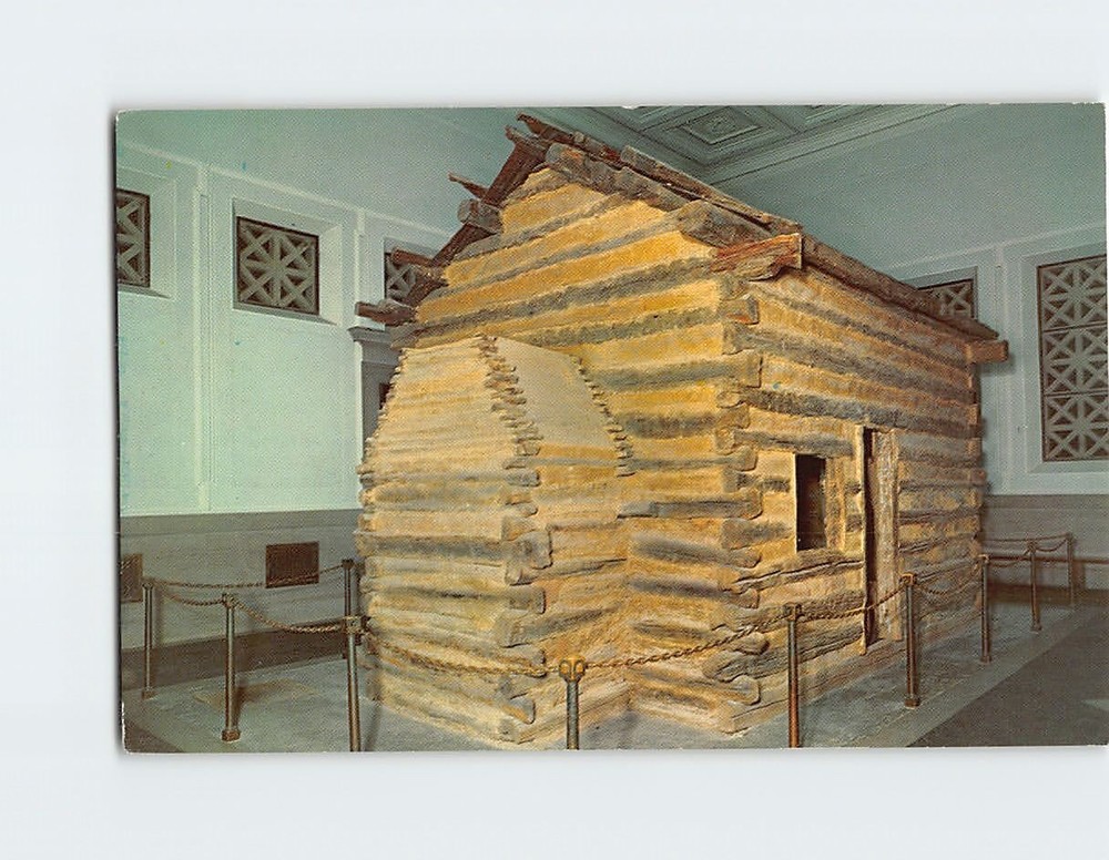 Postcard Log Cabin Lincoln Birthplace Hodgenville Kentucky USA