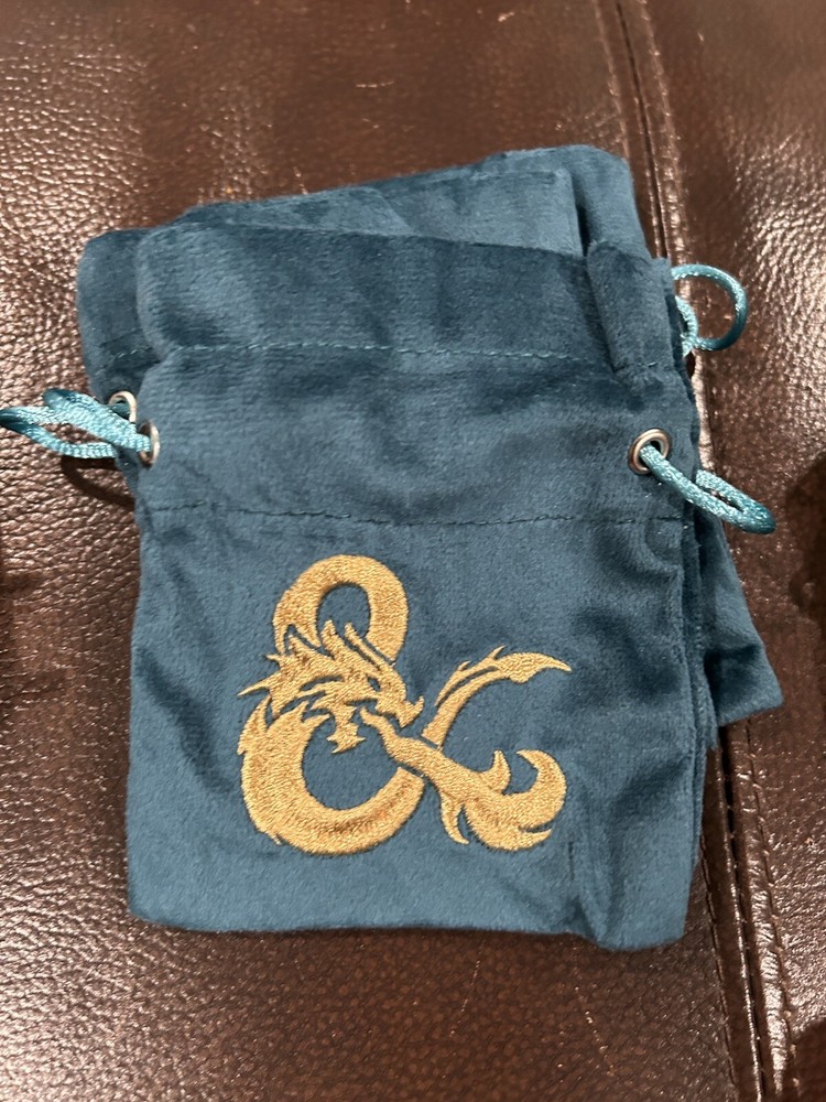 Dungeons & Dragons Acererak Dark Turquoise Dice Bag with Gold Stitching-image