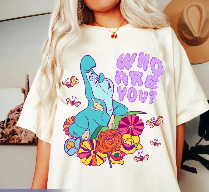 Alice in Wonderland Caterpillar T-Shirt, Who Are You Quote Tee