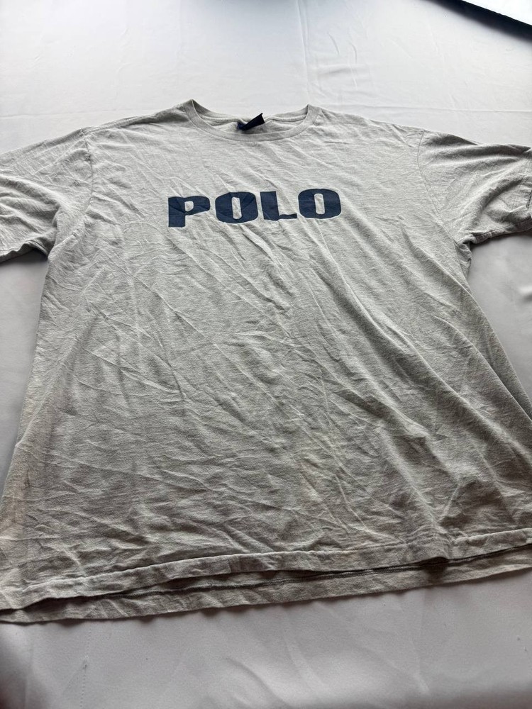 Polo Sport T-Shirt Mens Large Gray Logo Graphic Print Short Sleeve Crew Neck