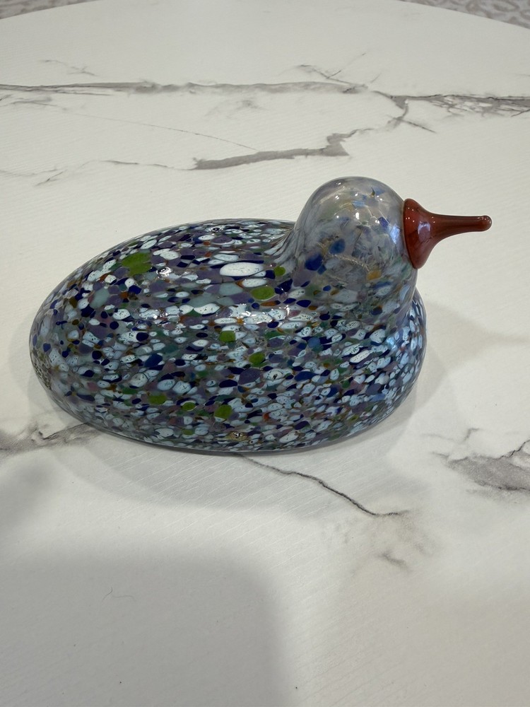 Glass Bird Bertil Vallien Kosta Boda Swedish Figurine Vintage 1970s Medium 5inch