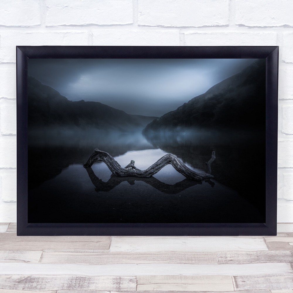 Log Branch Wood Creative Edit Landscape Fog Mist Haze Clear Wall Art Print