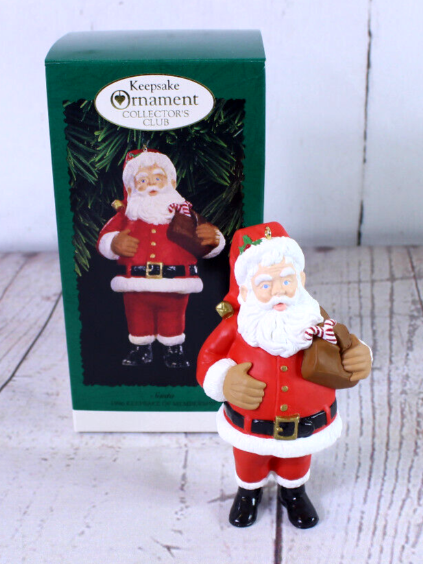 1996 Hallmark Collector's Club Santa Keepsake Christmas Ornament New