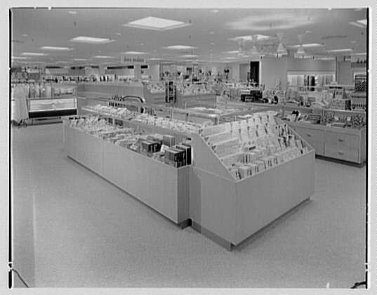 Burdine's department store, business in Miami Beach, Florida. Sanitary counter