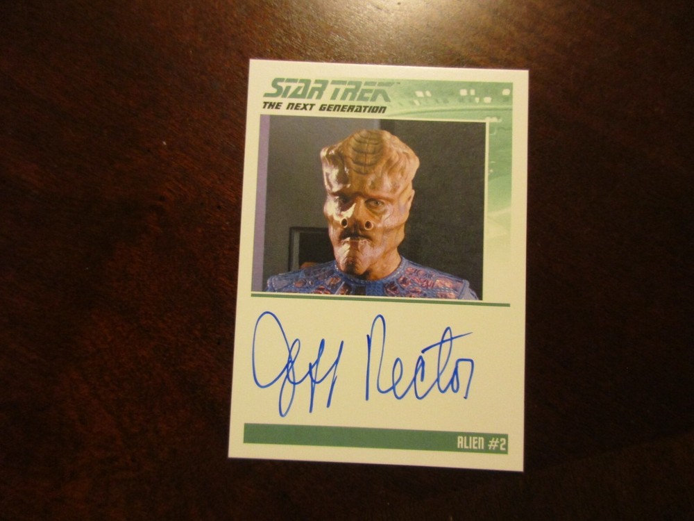 Star Trek The Next Generation Archives & Inscriptions JEFF RECTOR Autograph