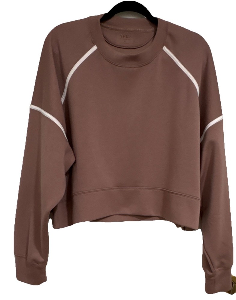 YPB Your Personal Best Abercrombie & Fitch New Brown Cropped Sweatshirt Women XL