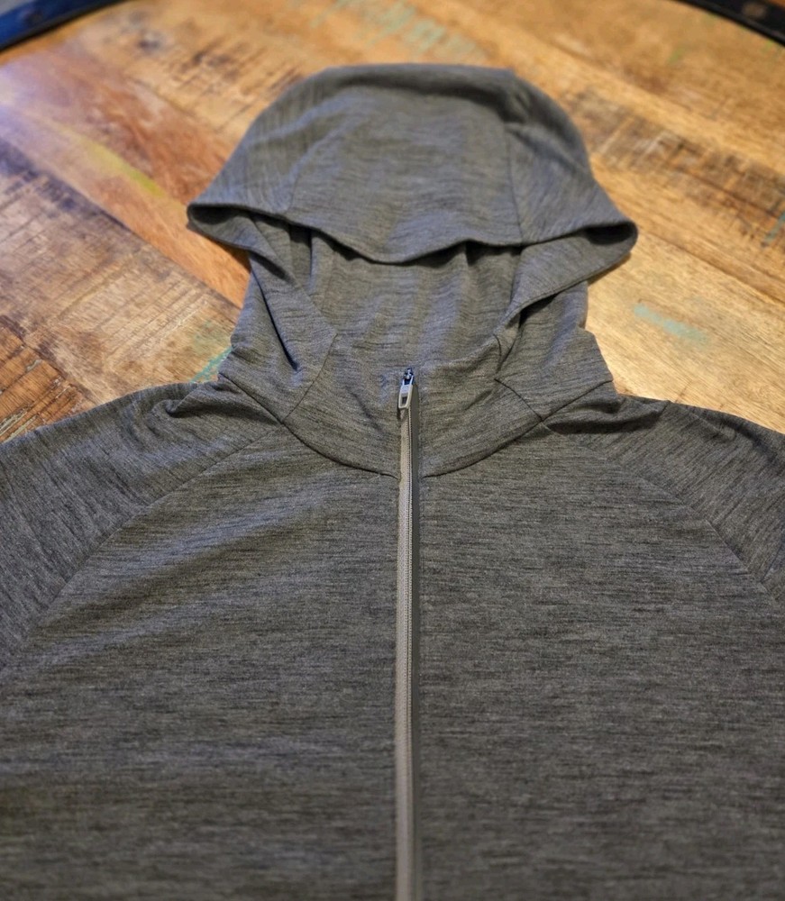 Lululemon Surge Warm Hoodie Mens Large Heathered Gray Full Zip