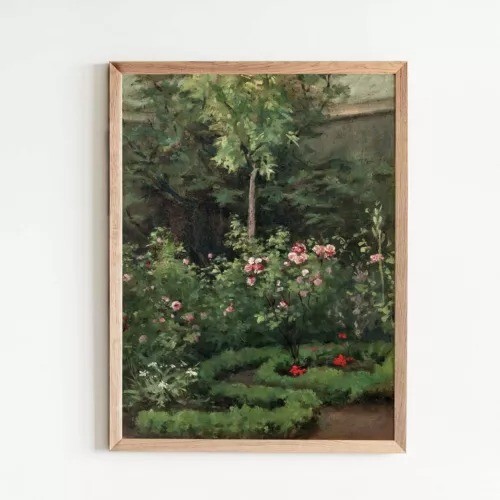 English Garden Nature Art Poster - Custom Sizes Available  