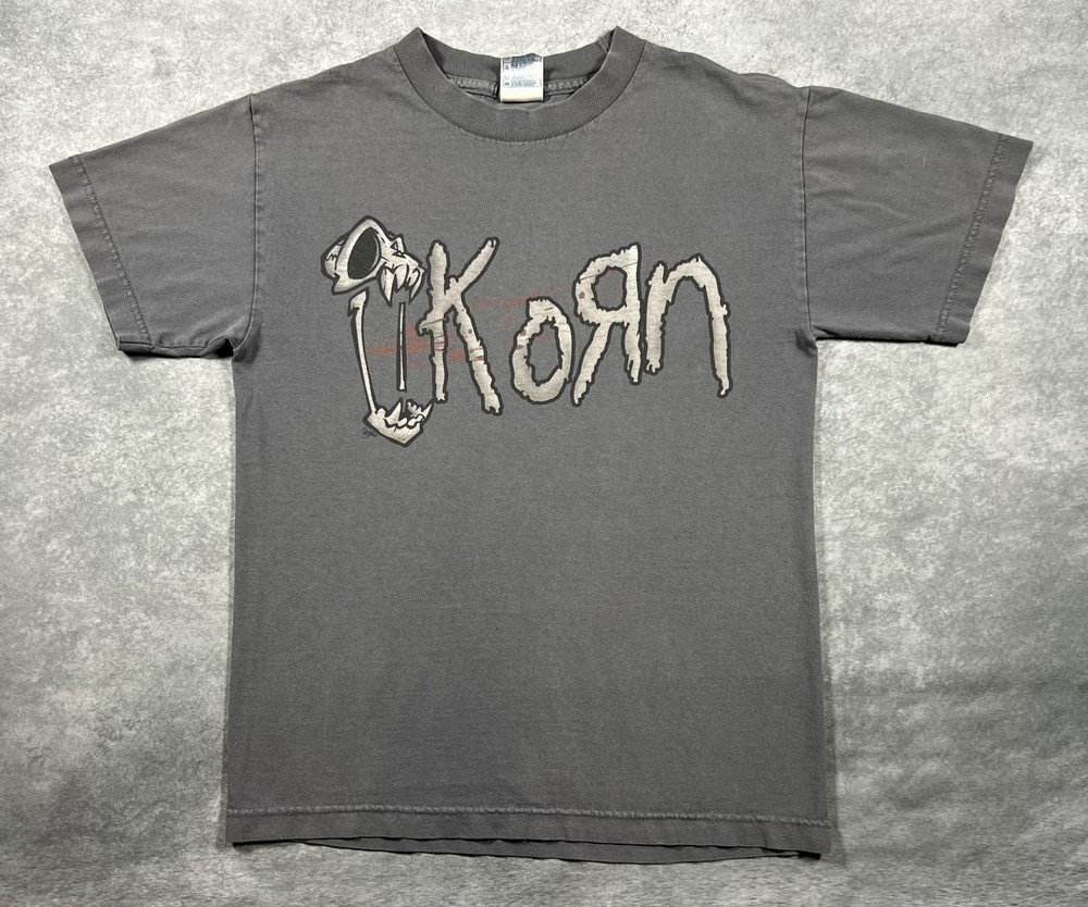 Vintage 2001 Korn Skull T-Shirt Size S Y2K Band Tee Nu Metal