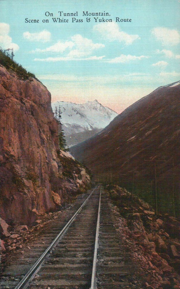 On Tunnel Mountain Scene on White Pass & Yukon Route Alaska -- Standard Postcard