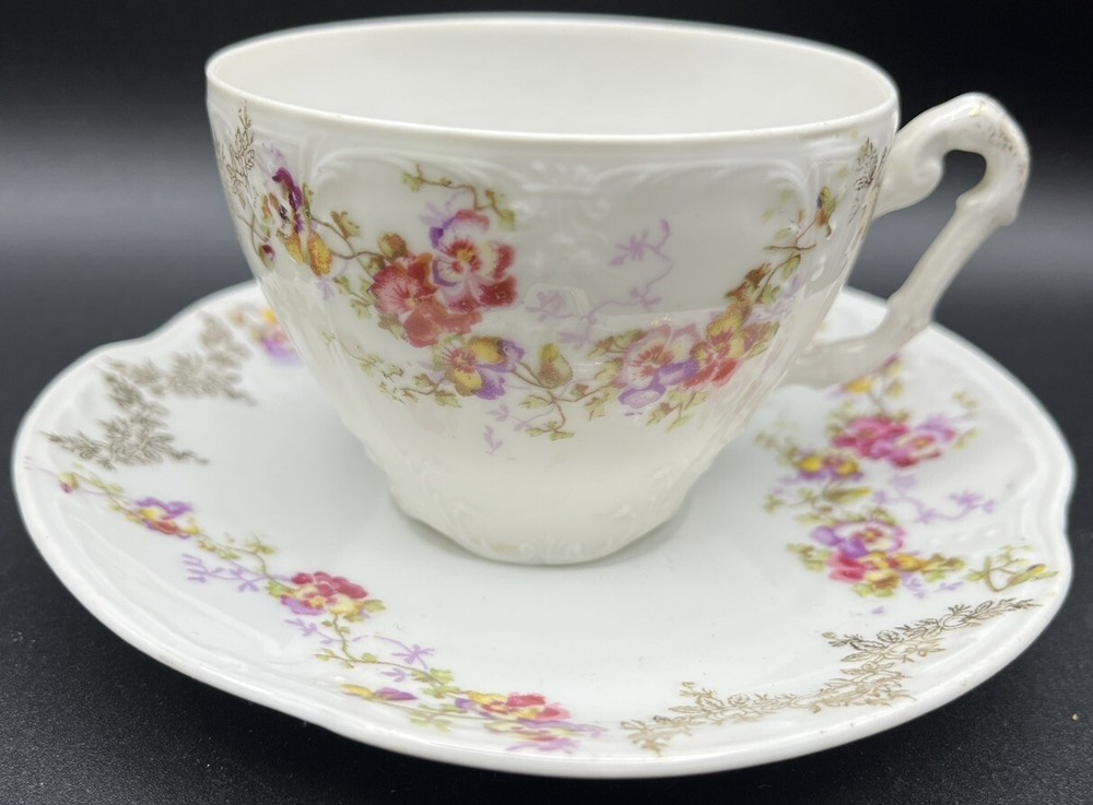 Kpm Krister Germany Bone China Floral Cup And  Saucer