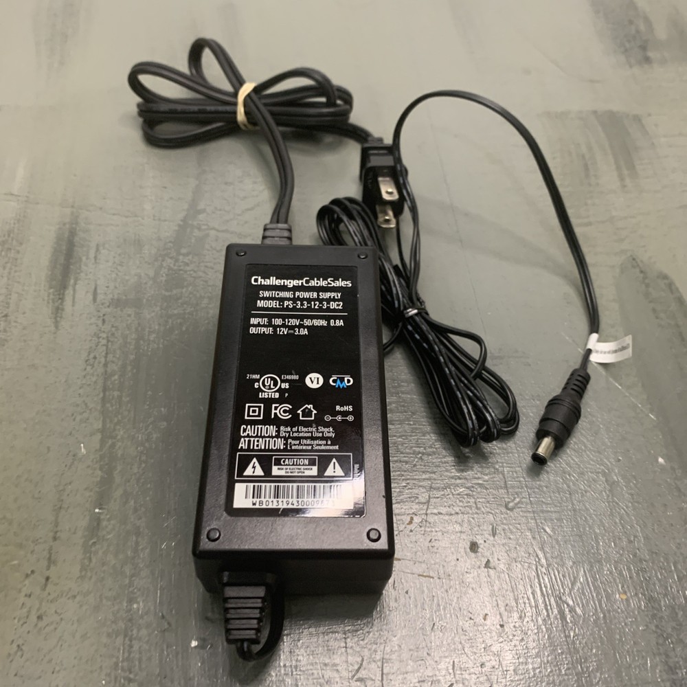 Challenger Spectrum STB 100 200 Power Supply PS-3.3-12-3-DC2 Replacement Cable Box PSU