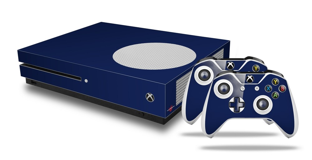 Skin XBOX One S Console Controller Solids Collection Navy Blue