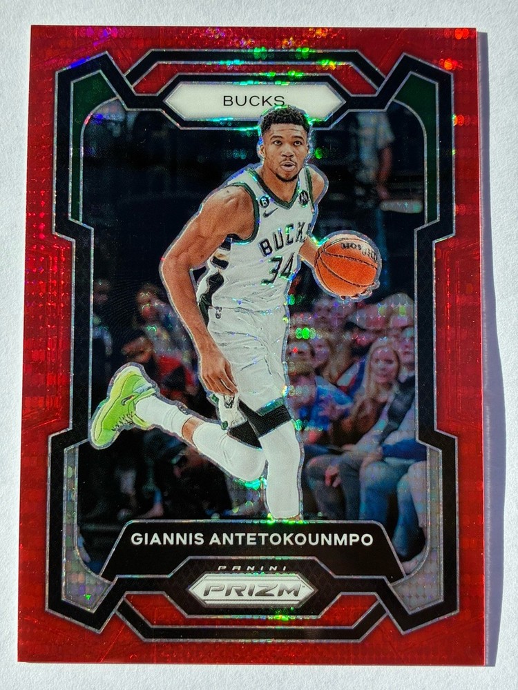 2023-24 Panini Prizm - Giannis Antetokounmpo #103 Red Seismic Prizm /299