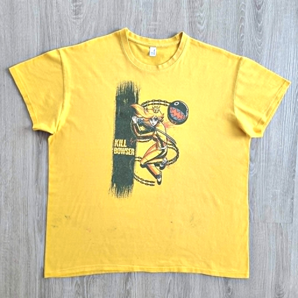 Vintage KILL BILL x SUPER MARIO BROS Shirt XL Movie Parody Video Games Crossover