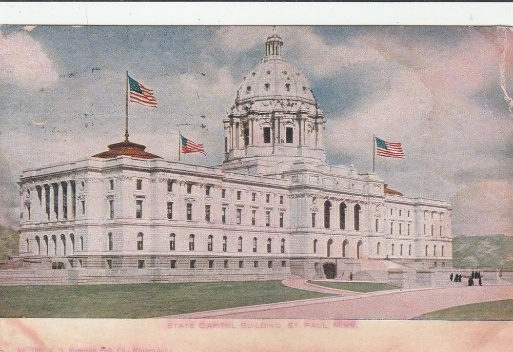 St Paul MN Minnesota, State Capitol Building, Antique, Vintage Postcard