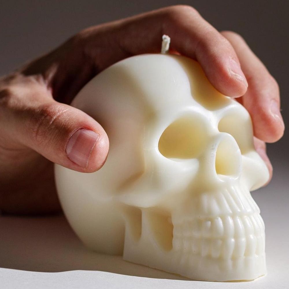3d Skull Silicone Mold – Diy Halloween Candle, Soap, Resin & Plaster Craft Casti