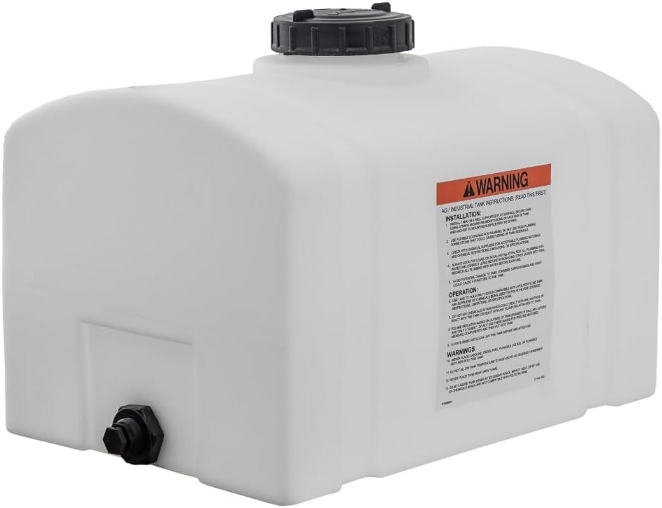 82123899 Polyethylene Domed Reservoir Water Tank, 26 gallon, Made In The USA Pol