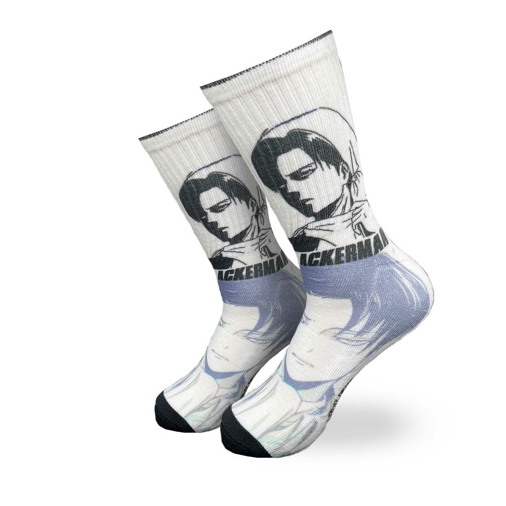 AOT Levi Comic Book Crew Socks