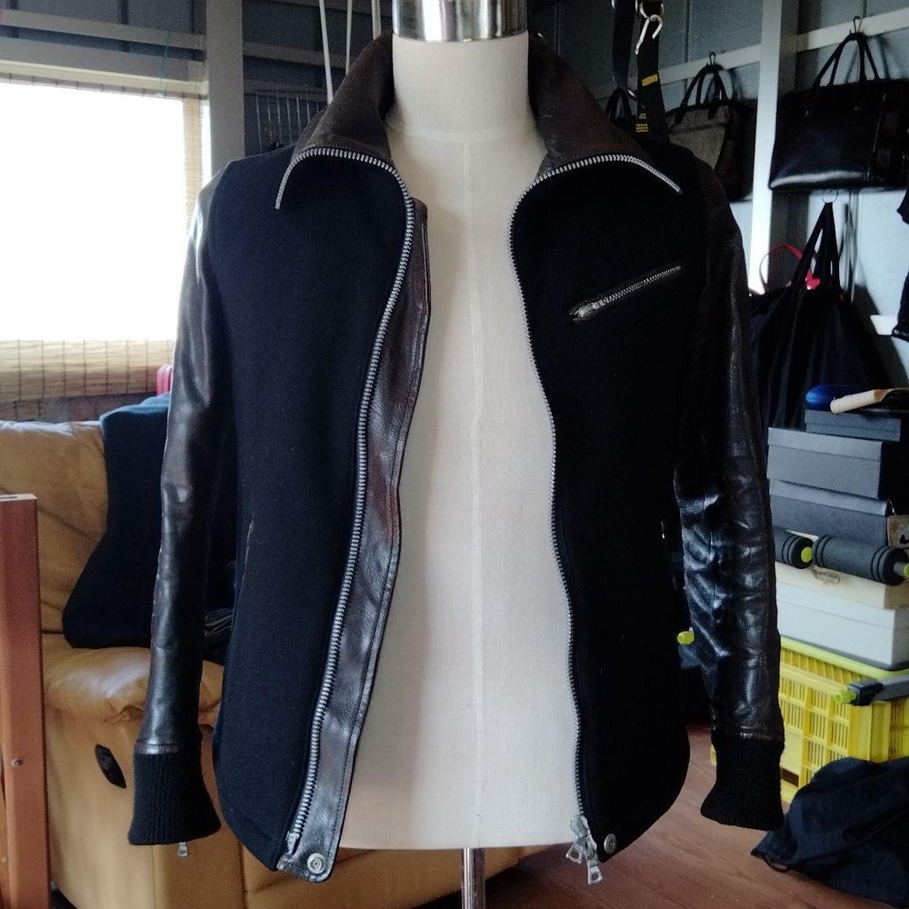 Backlash Leather Melton Jacket