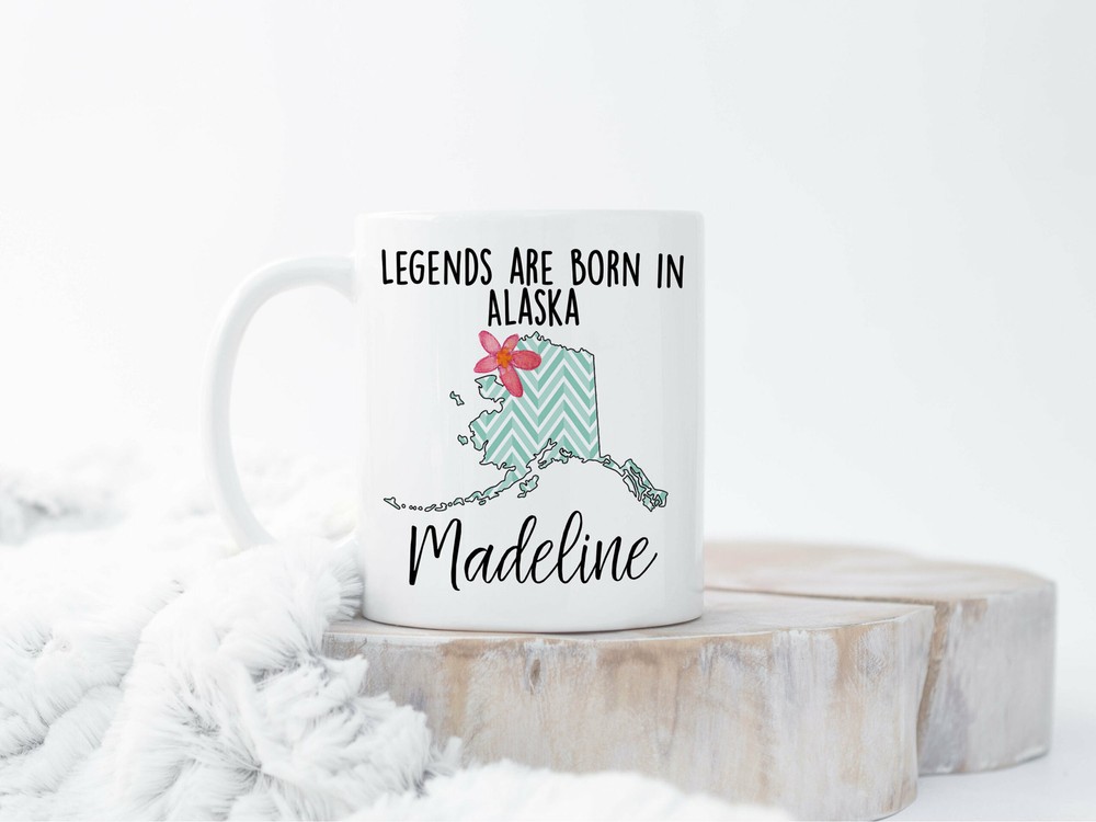 Custom Home State Mug Custom Alaska Mug Personalized Alaska Mugs Custom State