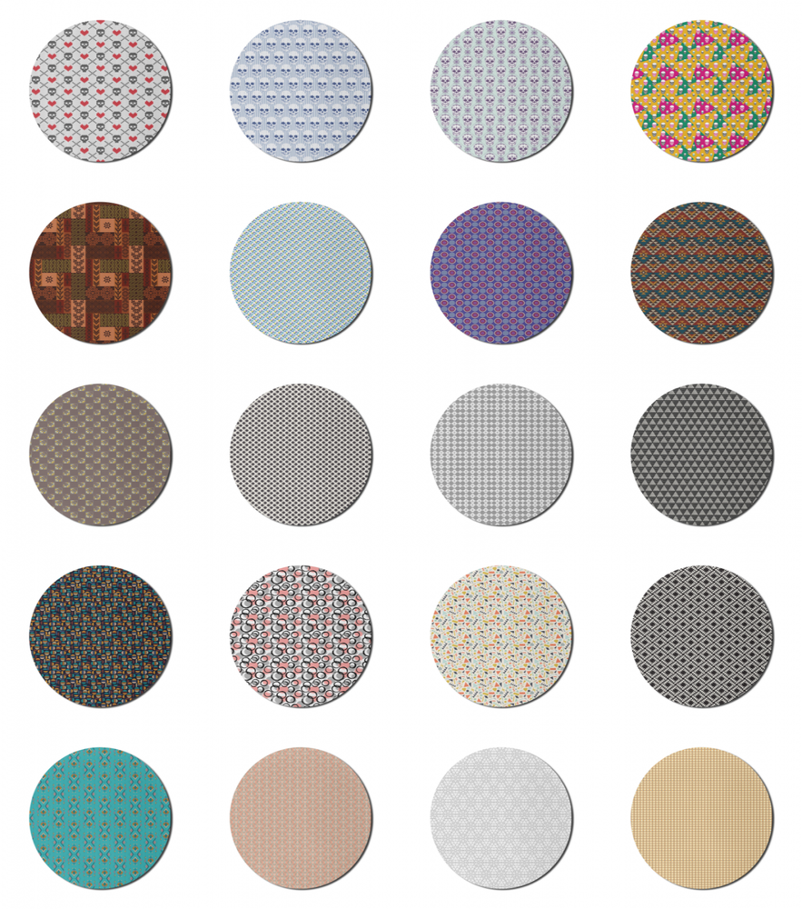 Ambesonne 8 Inch Non-Slip Rubber Gaming Mousepad with Modern Geometric Design