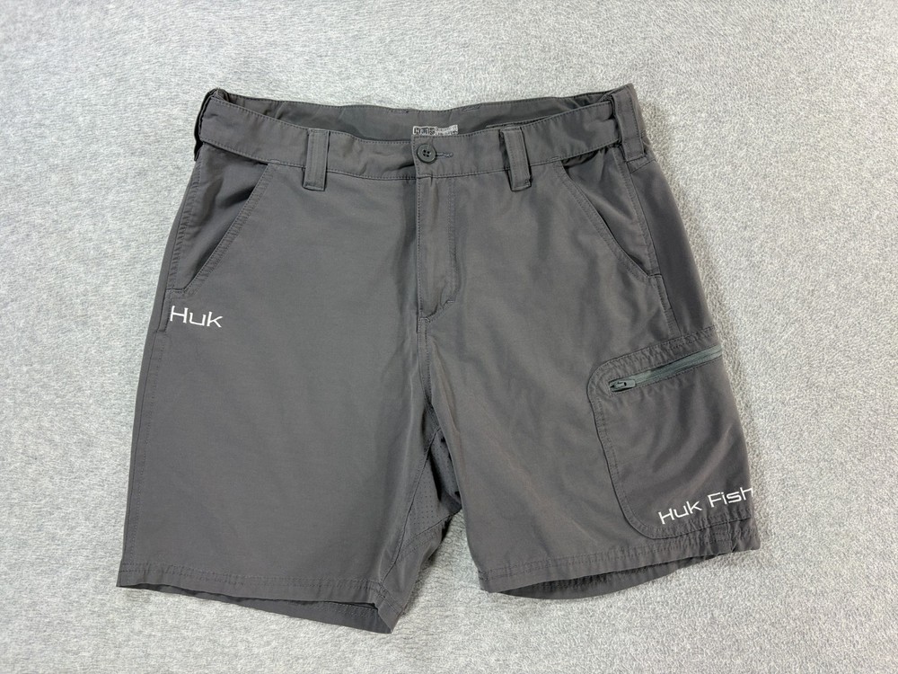 HUK Performance Cargo Fishing Shorts (Men's Large) Gray - 7