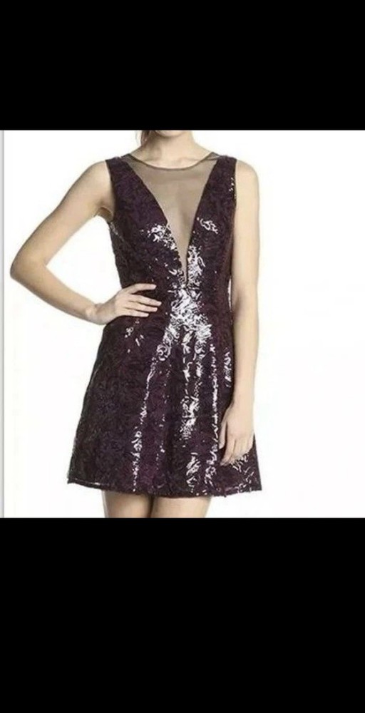 BCBG MAXAZRIA Selina Dress Deep Port Cocktail Party Sleeveless Purple Size 6 NWT