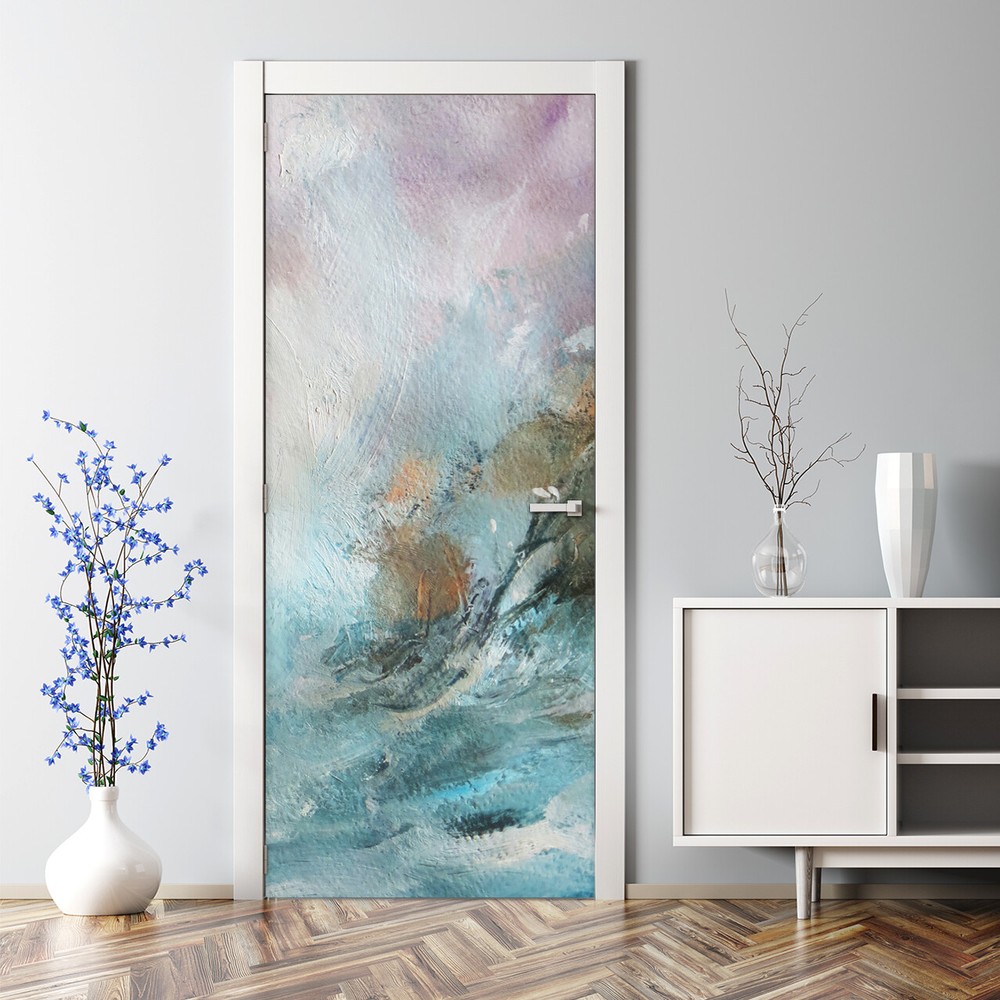 Door Decal Sticker Lighthouse Seascape Oil Painting Abstract Painting Art