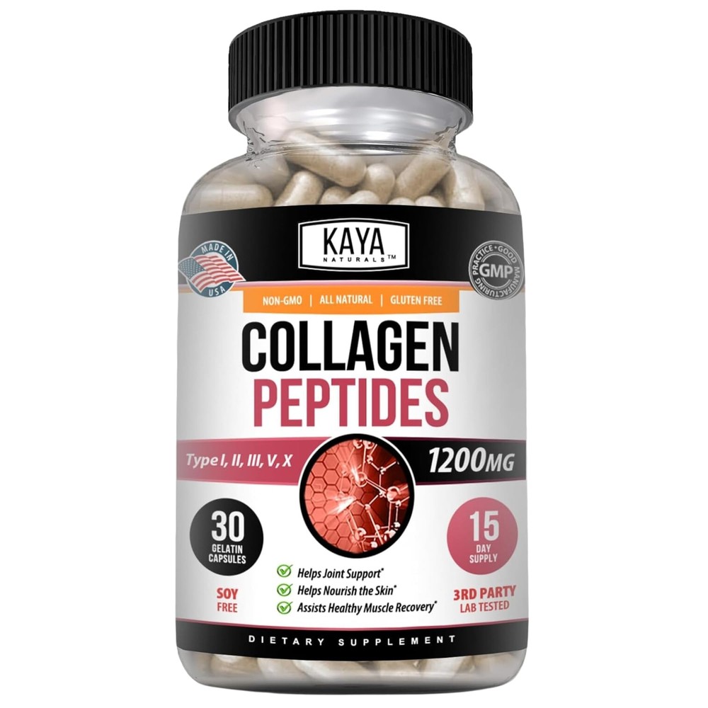 Kaya Naturals Multi Collagen Peptides Complex Powder for Women and Man Vital ...
