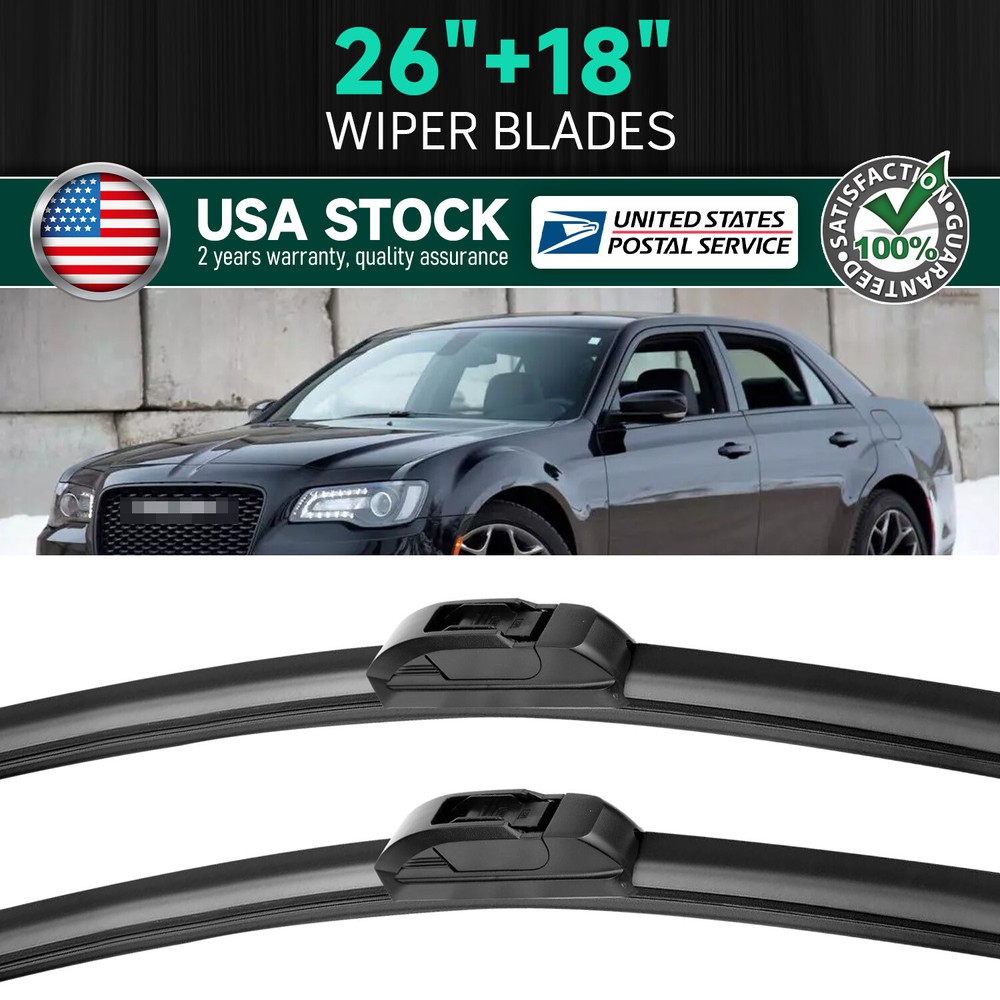 OEM Quality Windshield Wiper Blades Streak-Free Spotless 26inch+18inch 2 in Pack