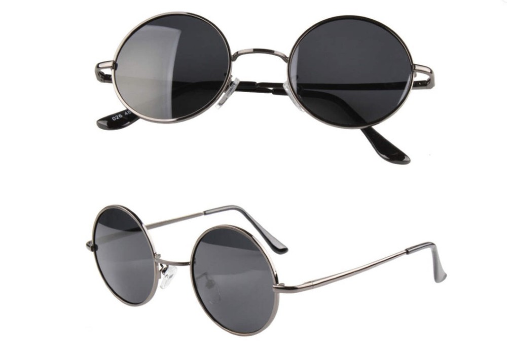 Polarized Round Sunglasses with Metal Frame and Resin Lenses for Enhanced Vision
