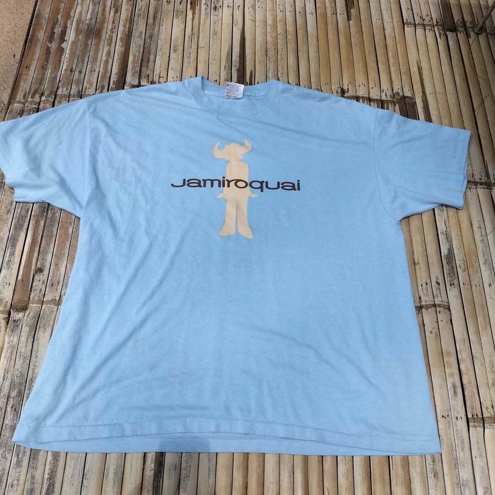 Jamiroquai band 90s Light Blue Unisex short sleeve T shirt vtg NH17716