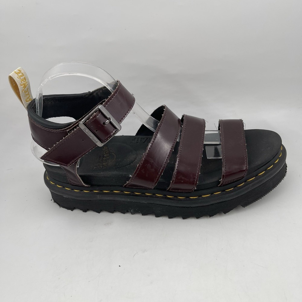 Dr Martens Women’s Vegan Blaire - SZ 10- Wine Felix Gladiator Sandals