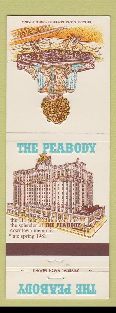 Matchbook Cover - Peabody Hotel Memphis TN