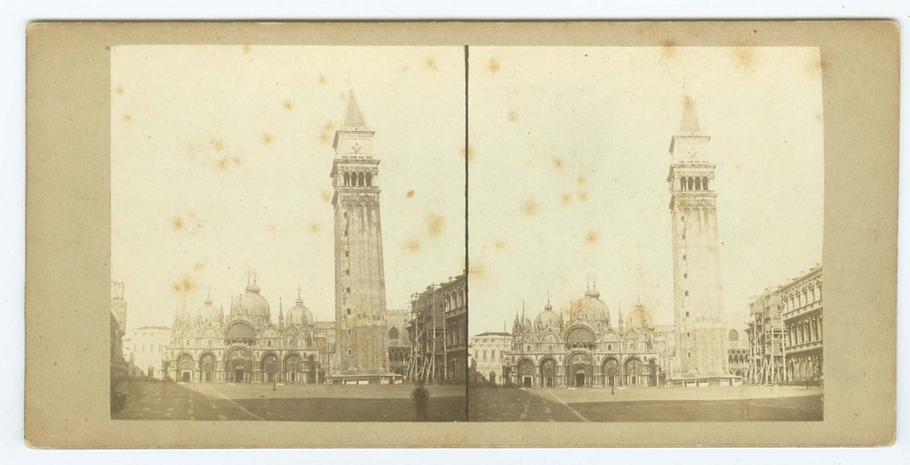 D1424~ ITALY – c.1850s St. Marks - Venice Stereoview - Probably by Carlo Naya