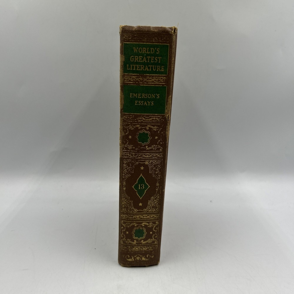 the world's greatest literature essays book, by ralph waldo emerson, 1970 Hardc