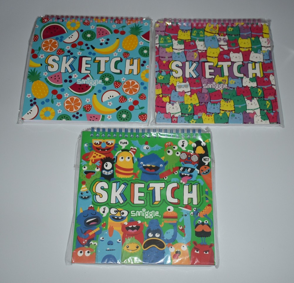 Smiggle 19x19cm 120gsm Acid-Free Sketch Paper Pad 50 Pages-image