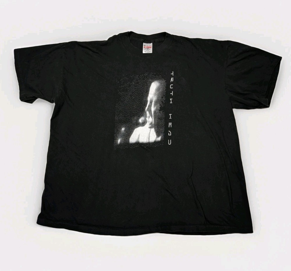 VTG Rare 90's Obscure Rock Band Truth Head Single Stitch XL Punk Grunge Q-Tees