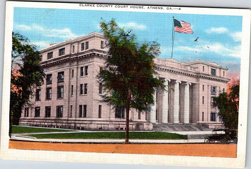 Postcard COURT HOUSE SCENE Athens Georgia GA m/09 AK5357