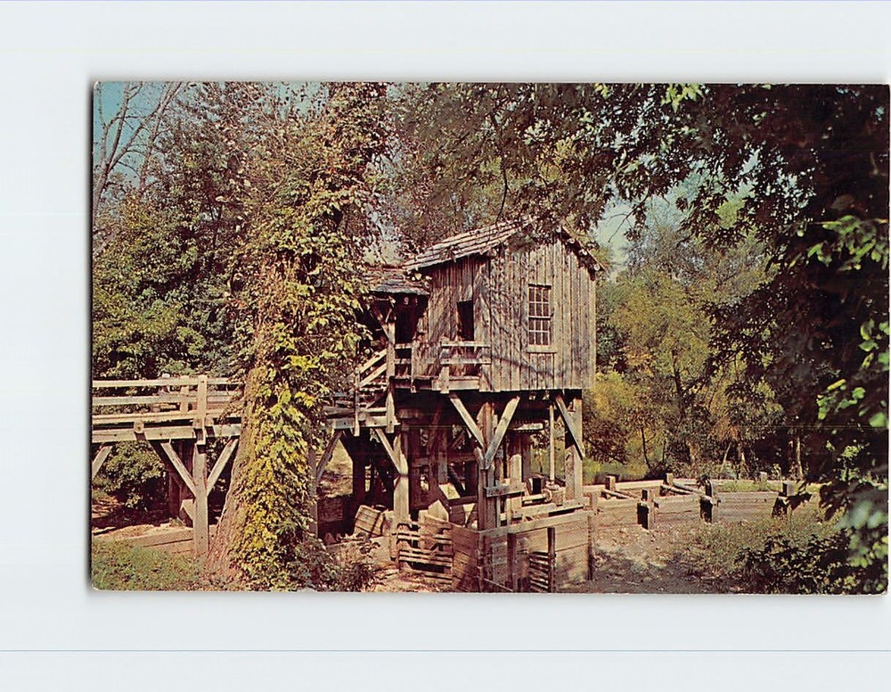 Postcard The Saw & Grist Mill New Salem State Park New Salem Illinois USA