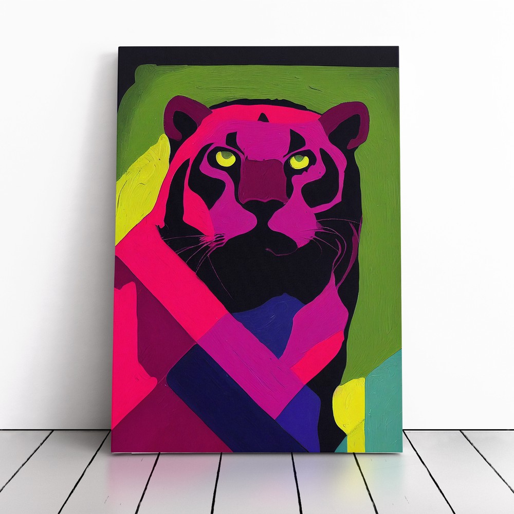 Panther Pop Art Vol.2 Canvas Wall Art Print Framed Picture Decor Living Room