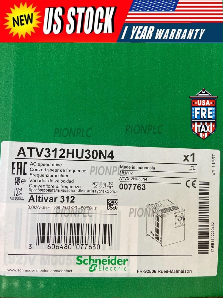 SCHNEIDER ELECTRIC # ATV312HU30N4 variable frequency speed drive