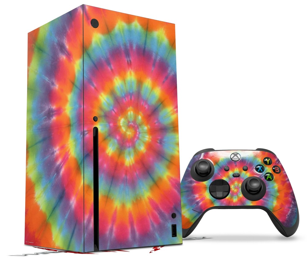 Skins XBOX Series X Console Controller Tie Dye Swirl 107