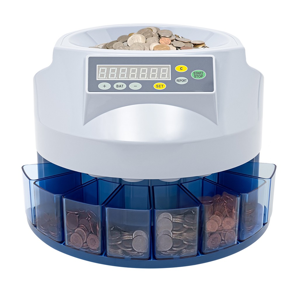Coin Counter Counter Digital Automatic Electronic Coin Sorter Machine 110V