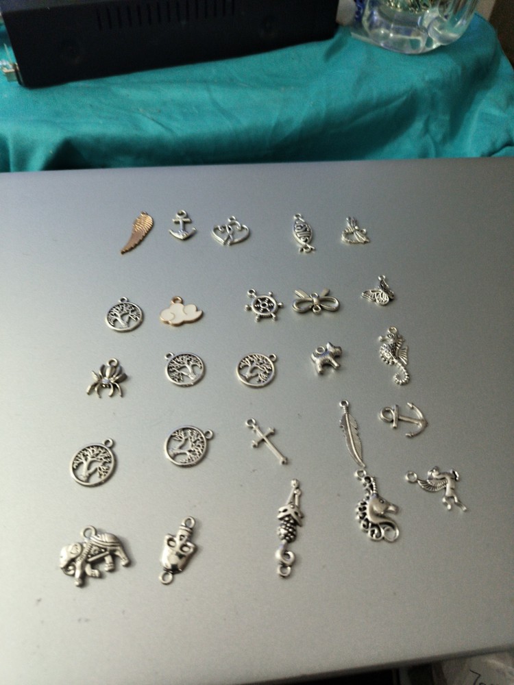 Lot of 25 Jewelry Making Charms For Necklaces Lot #BLJ