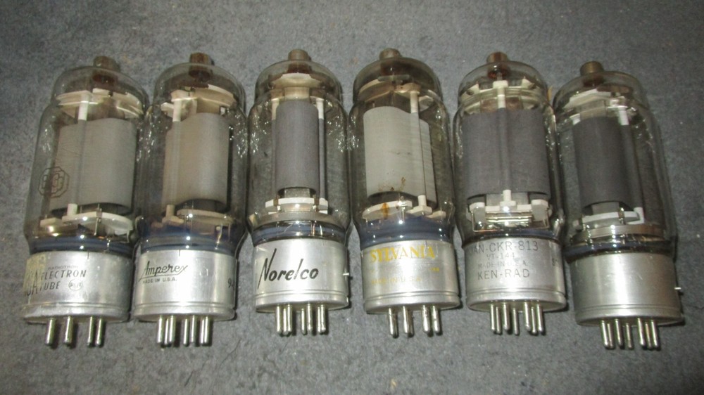 (6) Guaranteed  RCA & Other 813  Ham Radio Audio Tubes