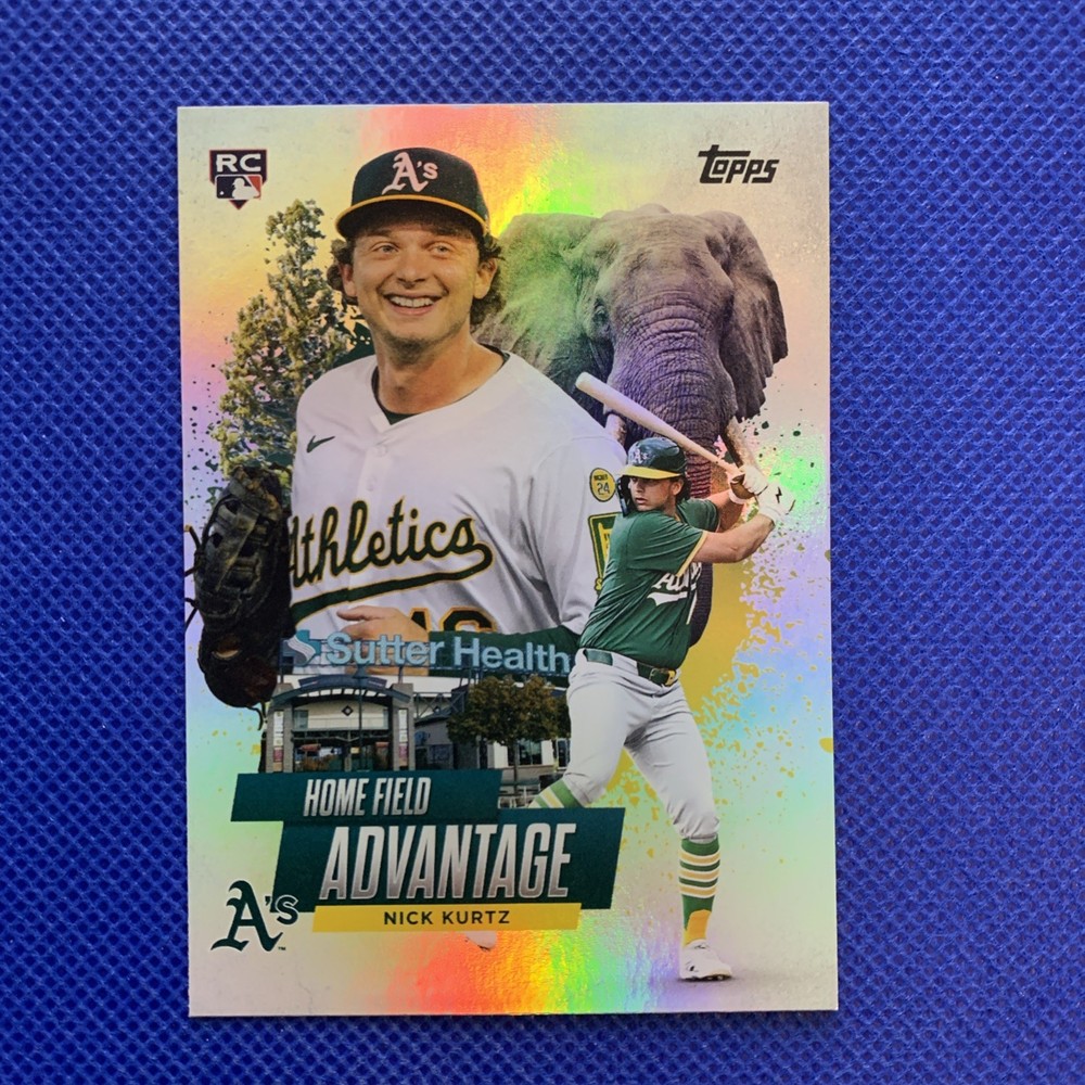 2025 Topps Update NICK KURTZ RC Home Field Advantage SSP CASE HIT HA-49 A's